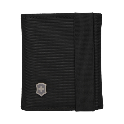 Бумажник VICTORINOX TA 5.0 Tri-Fold Wallet с RFID защитой, чёрный, нейлон, 9x3x10 см