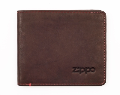 Портмоне ZIPPO, коричневое, натуральная кожа, 11x1,2x10 см, коричневый