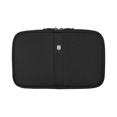 Несессер VICTORINOX TA 5.0 Zip-Around Travel Kit, 3 отделения, чёрный, нейлон, 28x8x18 см, 4 л