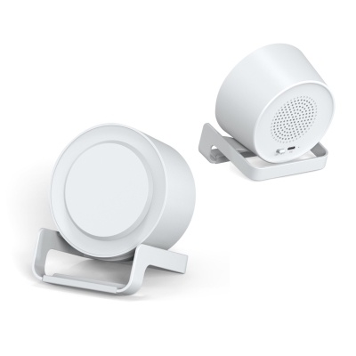Беспроводная Bluetooth колонка U-Tone c функцией беспроводной зарядки, белый, белый