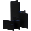 Дорожный органайзер Multimo, черный с синим, черный, покрытие софт-тач; искусственная кожа